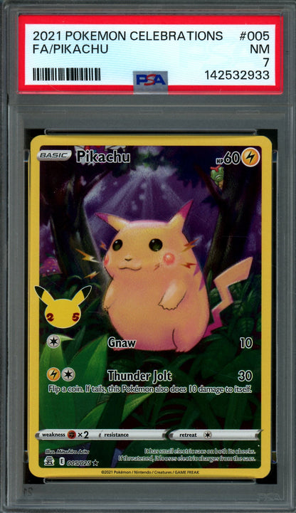 2021 Pokemon Celebrations Pikachu 005/025 PSA 7