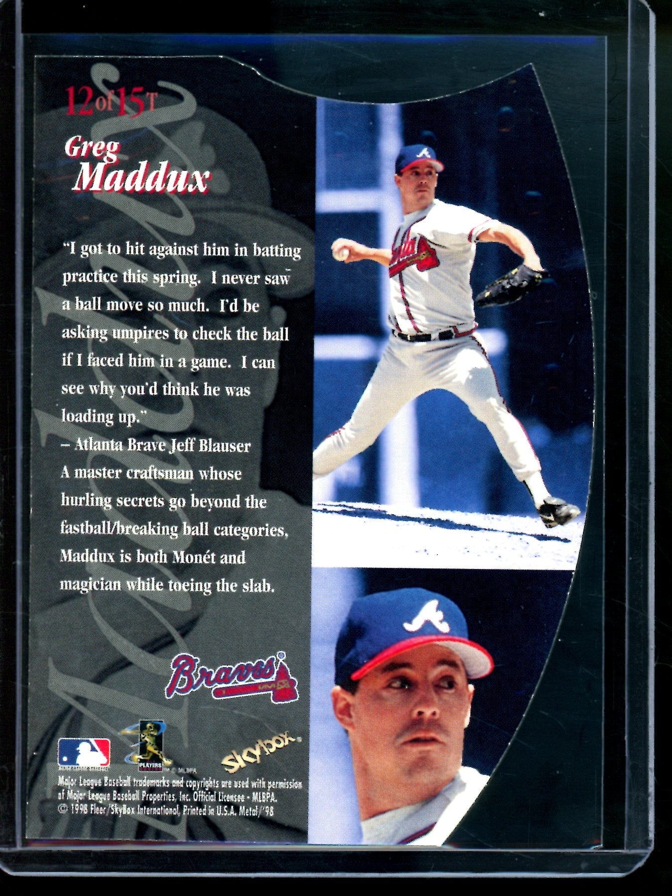 1998 Fleer Metal Greg Maddux Titanium Braves