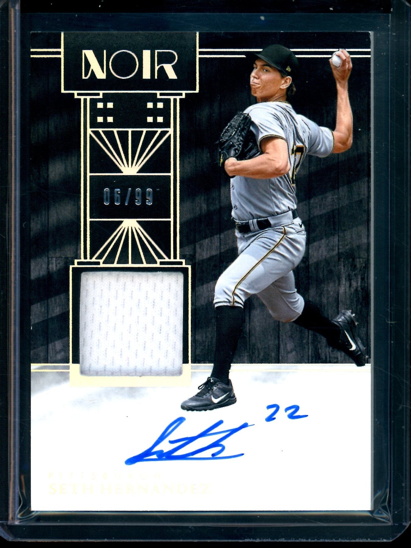 2026 Panini Noir Seth Hernandez Patch Autograph /99 Pirates