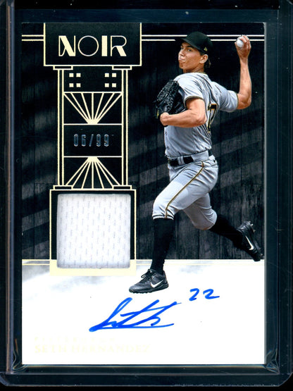 2026 Panini Noir Seth Hernandez Patch Autograph /99 Pirates