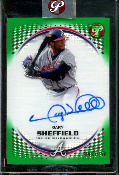 2026 Topps Pristine Gary Sheffield Encased Green Autograph /150 Braves