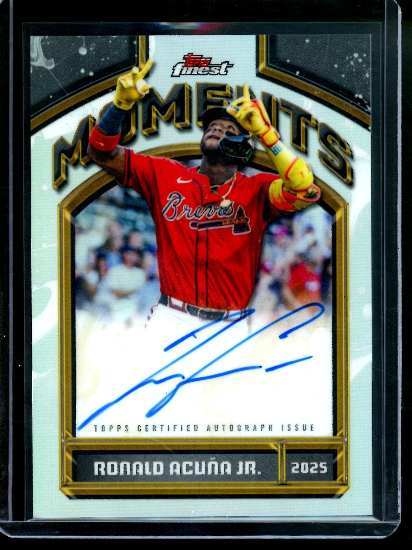 2026 Topps Finest Ronald Acuna Jr Moments Refractor Autograph Braves