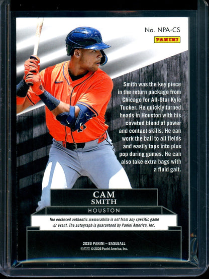 2026 Panini Noir Cam Smith Patch Autograph /99 Astros