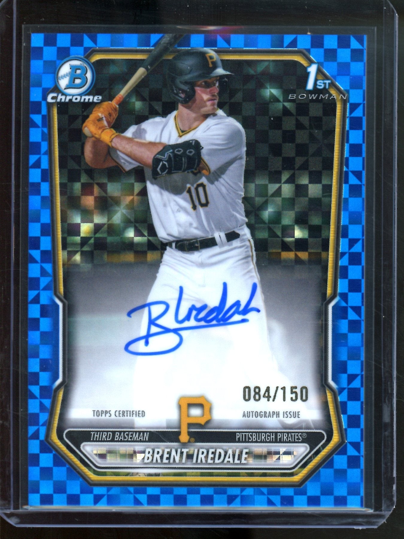2026 Bowman Chrome Brent Iredale 1st Blue X-Fractor Autograph /150 Pirates