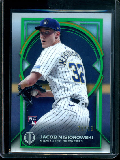 2026 Topps Tribute Jacob Misiorowski Rookie Green /99 Brewers