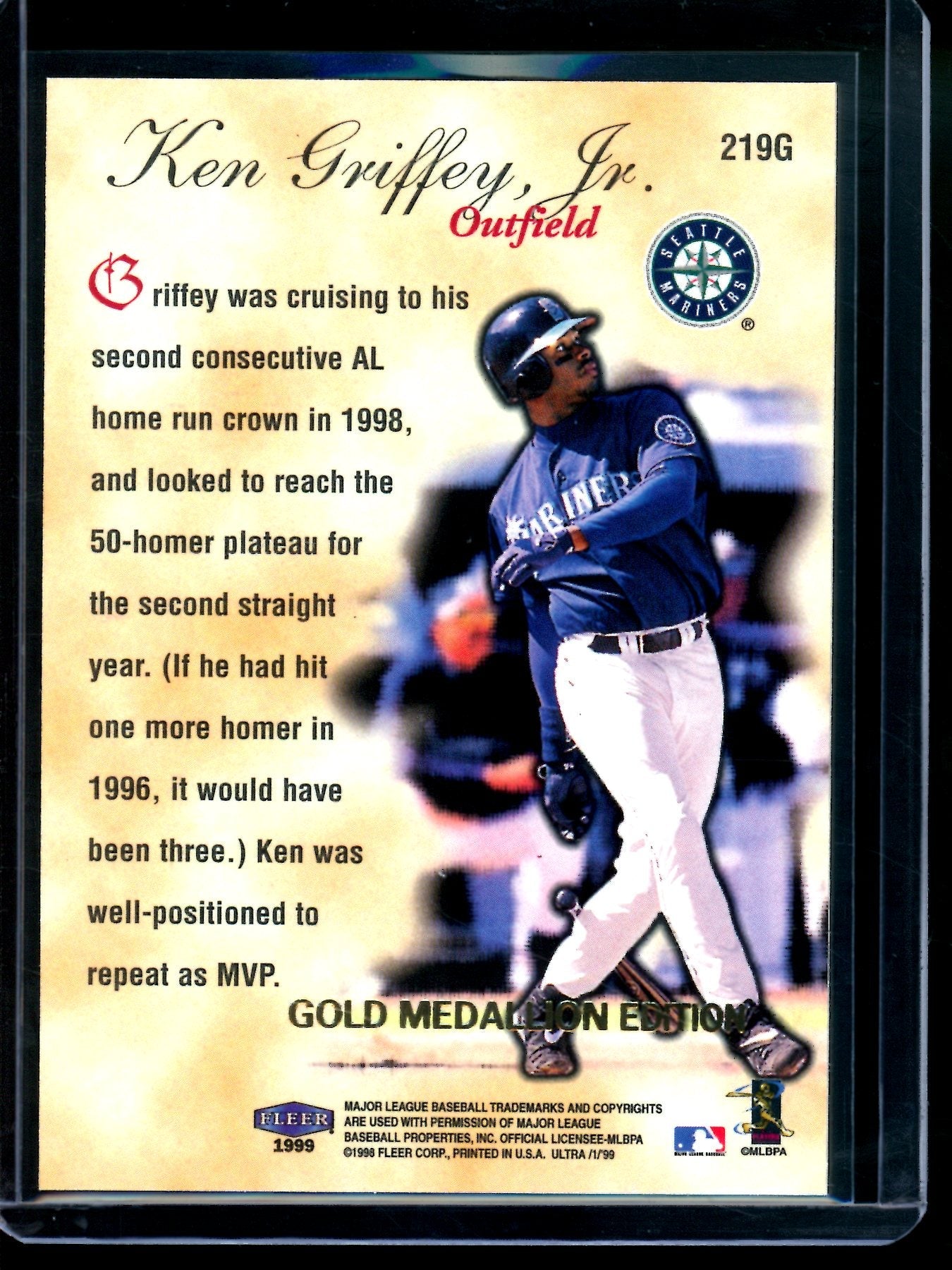 1998 Fleer Ultra Ken Griffey Jr. Season Crowns Gold Medallion Mariners (A)