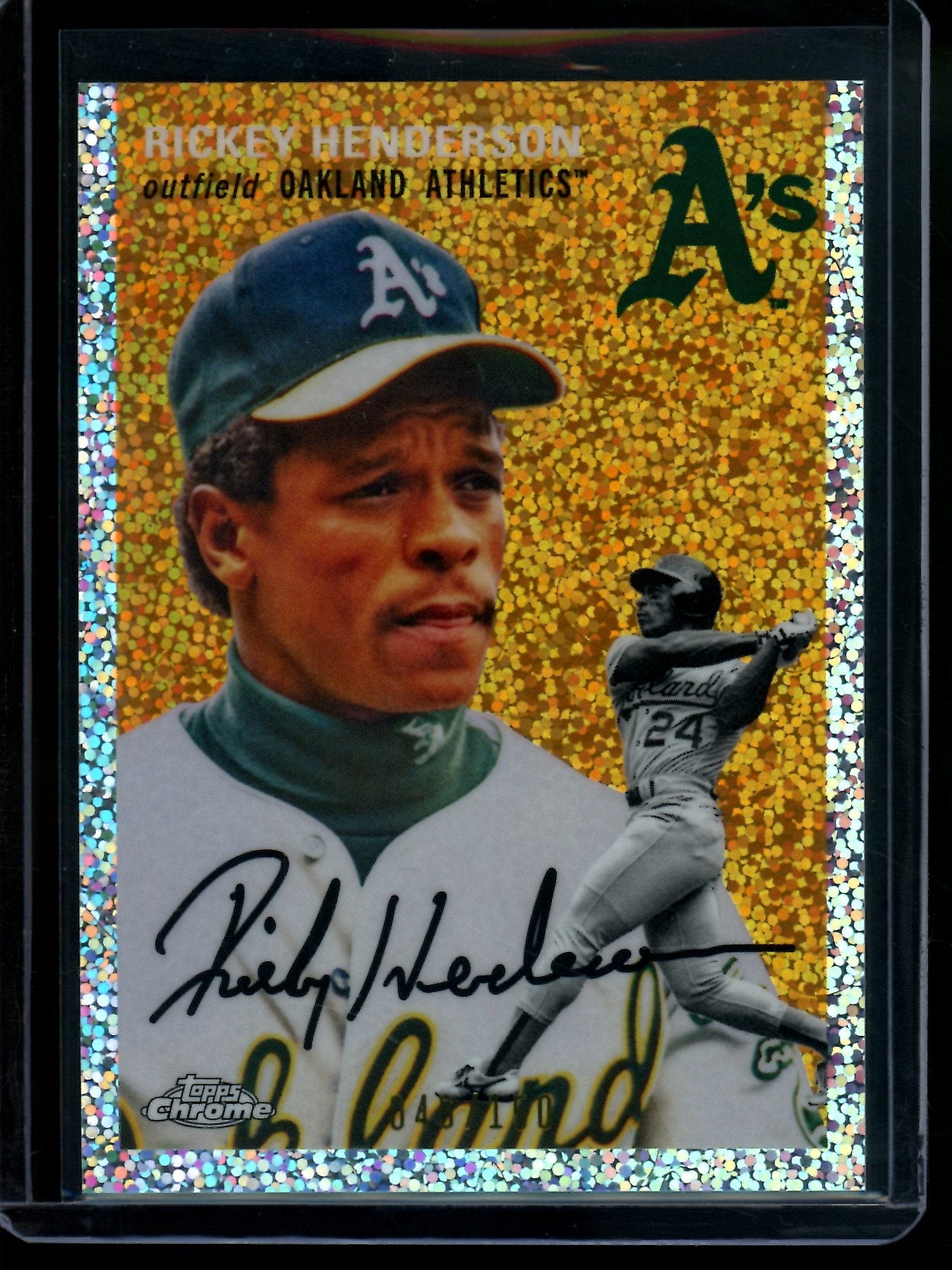 2023 Topps Platinum Anniversary Rickey Henderson Sparkle Refractor /150 Athletics