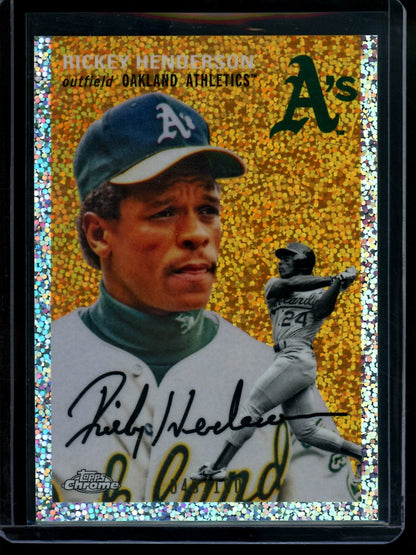 2023 Topps Platinum Anniversary Rickey Henderson Sparkle Refractor /150 Athletics