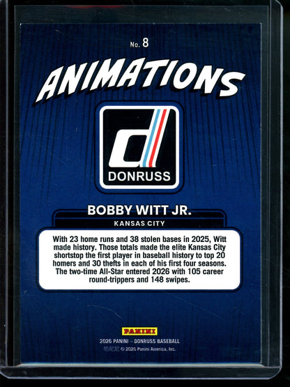 2026 Panini Donruss Bobby Witt Jr. Animations SP Royals