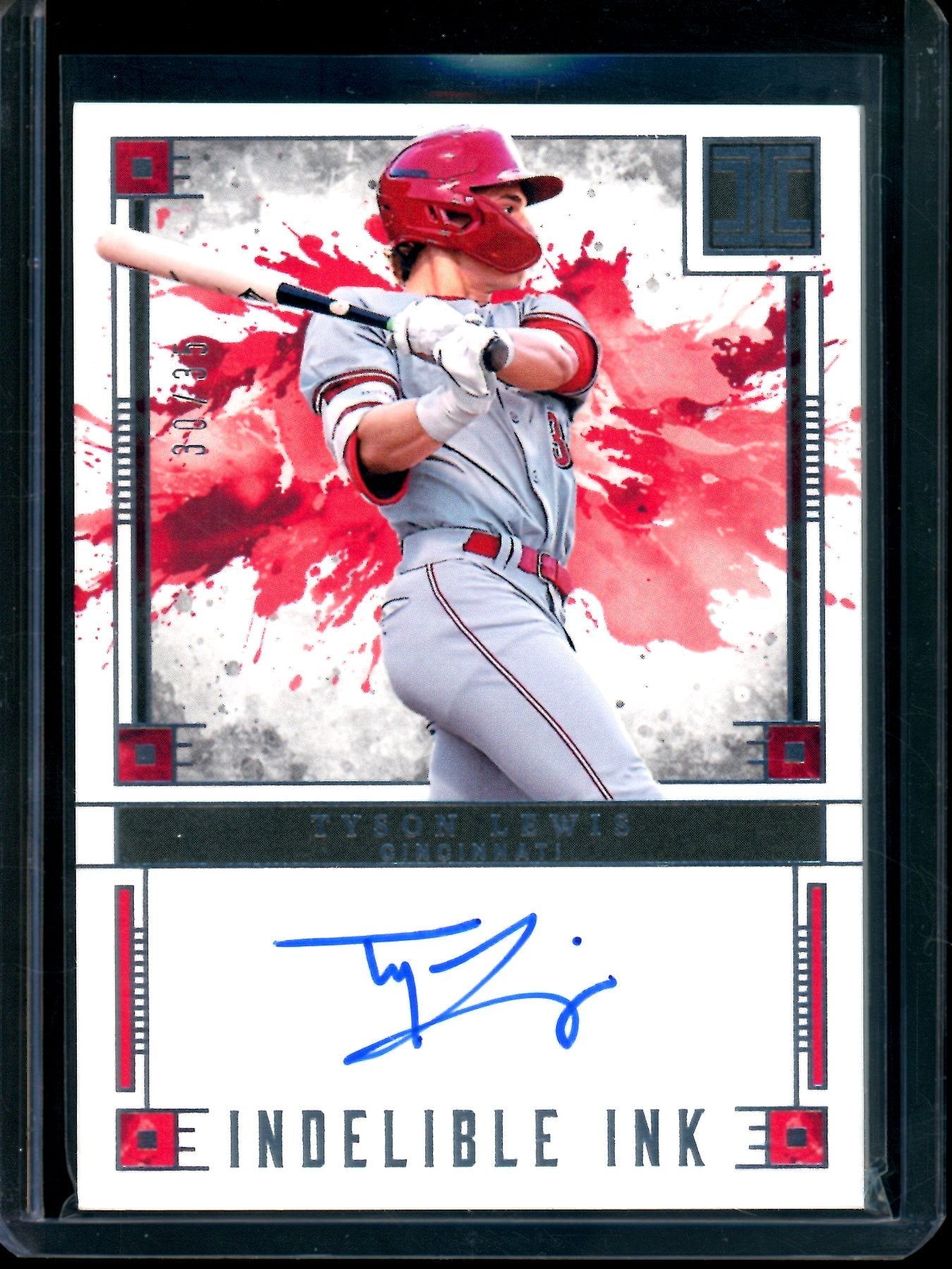2025 Panini Impeccable Tyson Lewis Indelible Ink Autograph /35 Reds