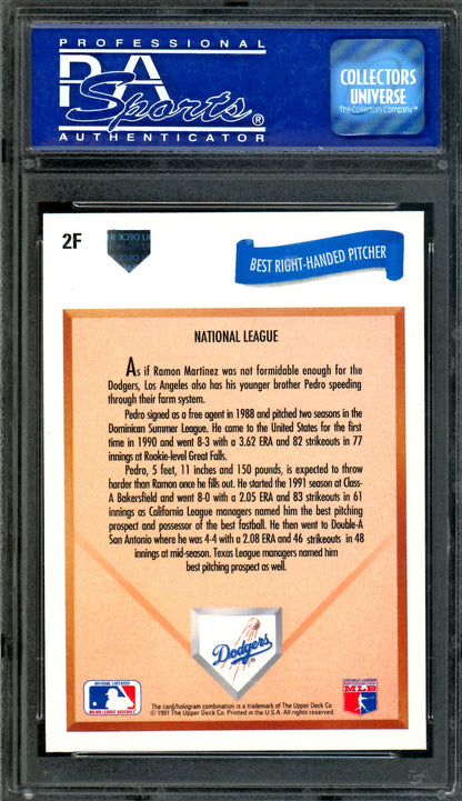 1991 Upper Deck Final Edition Pedro Martinez Rookie PSA 10 Dodgers