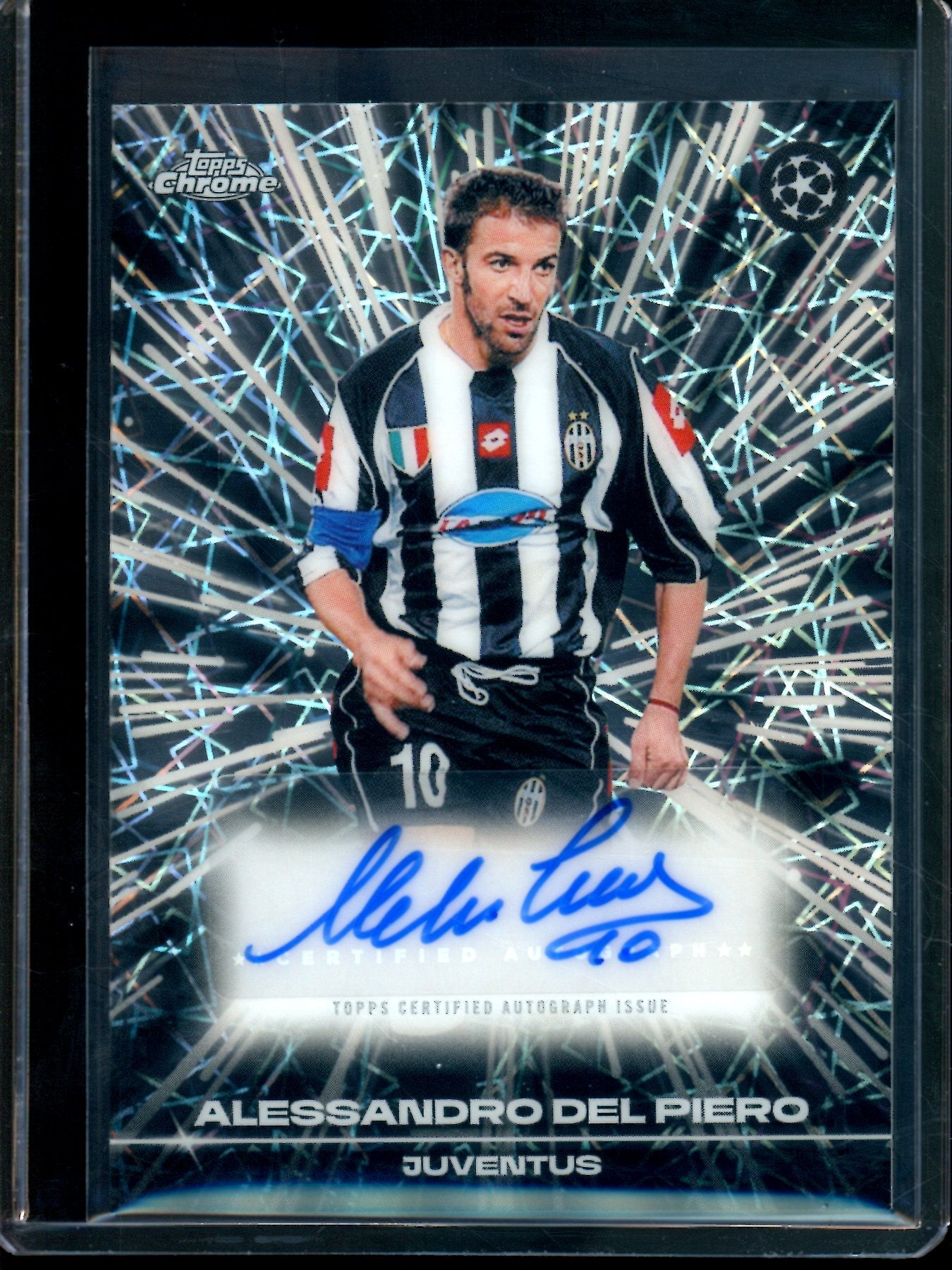2026 Topps Chrome Alessandro Del Piero Lazer Refractor Autograph Juventus
