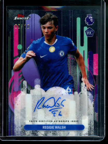2026 Topps Finest Reggie Walsh Black Rookie Refractor Autograph /10 Chelsea