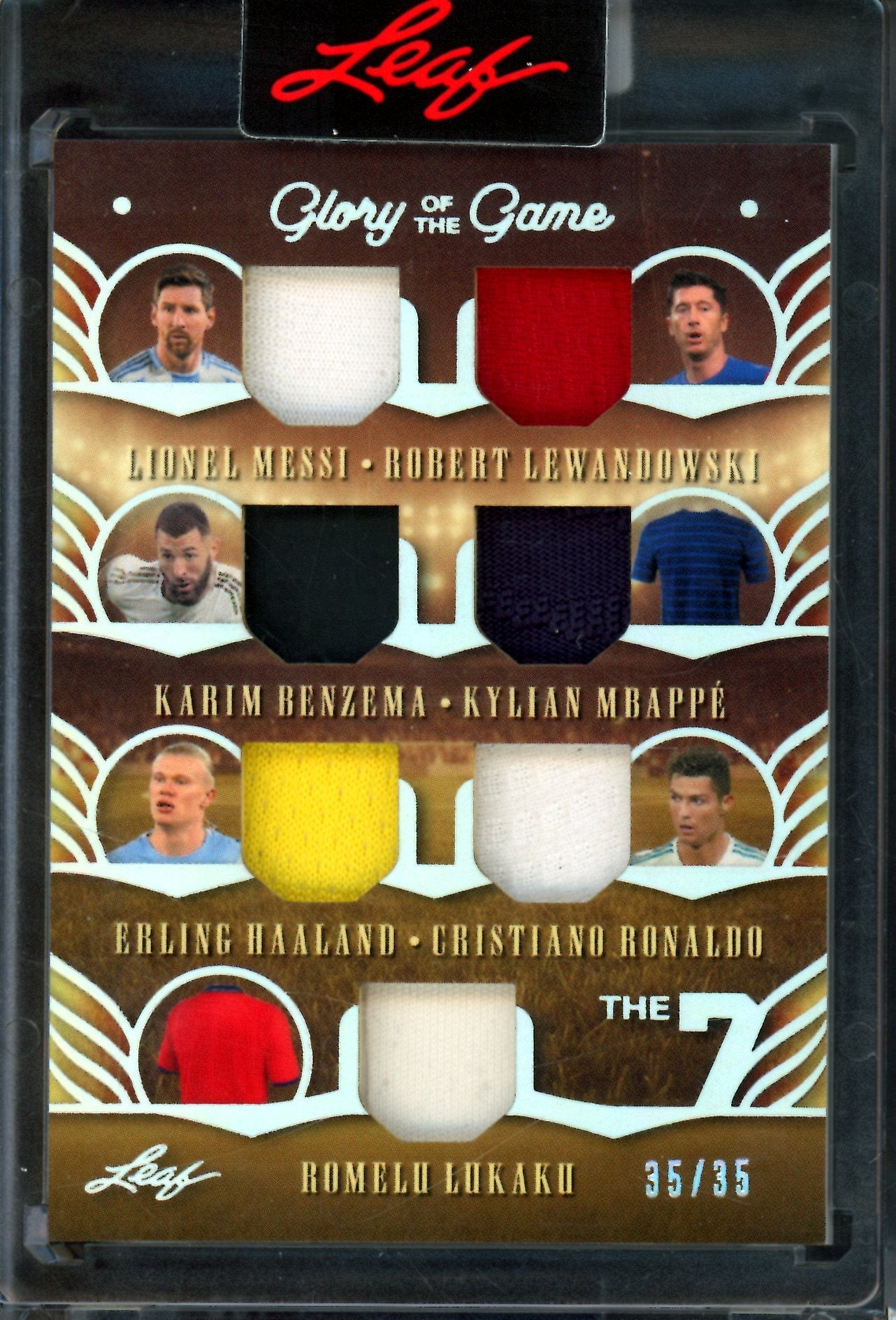 2026 Leaf Glory of the Game Messi / Lweandowski / Mbappe / Haaland / Ronaldo The 7 /35