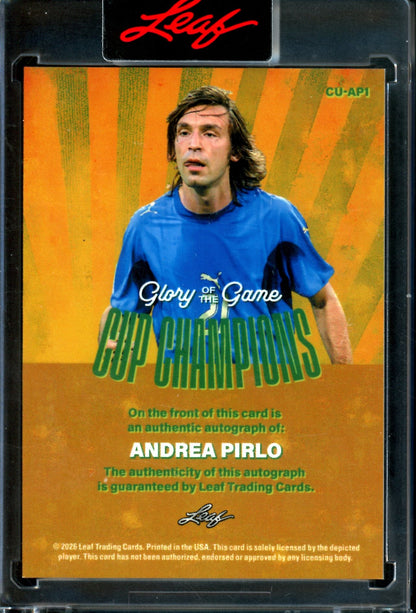 2026 Leaf Glory of the Game Andrea Pirlo Encased Cup Champions Autograph /7