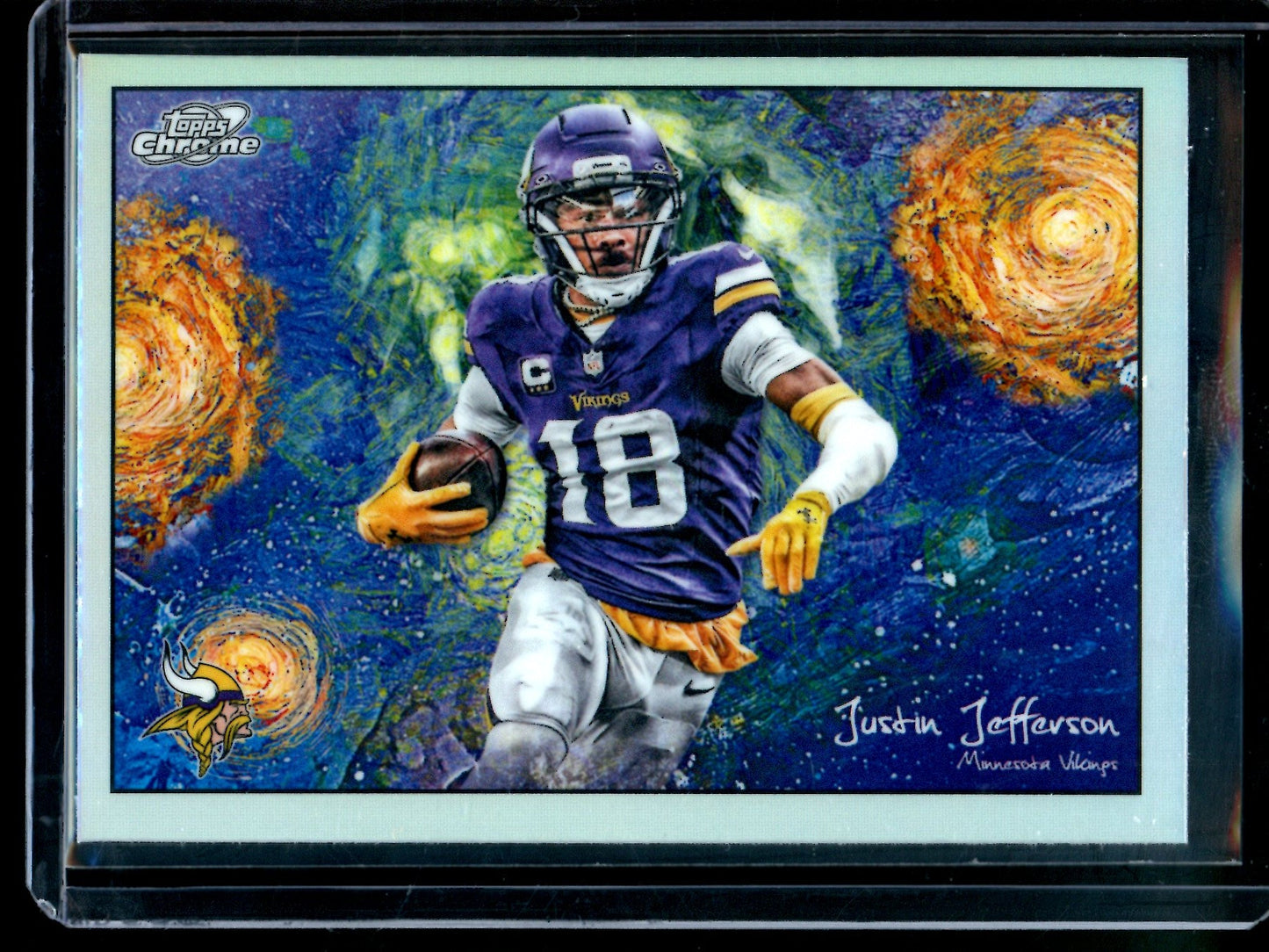 2025 Topps Chrome Cosmic Justin Jefferson Stars in the Night Vikings
