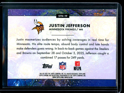 2025 Topps Chrome Cosmic Justin Jefferson Stars in the Night Vikings