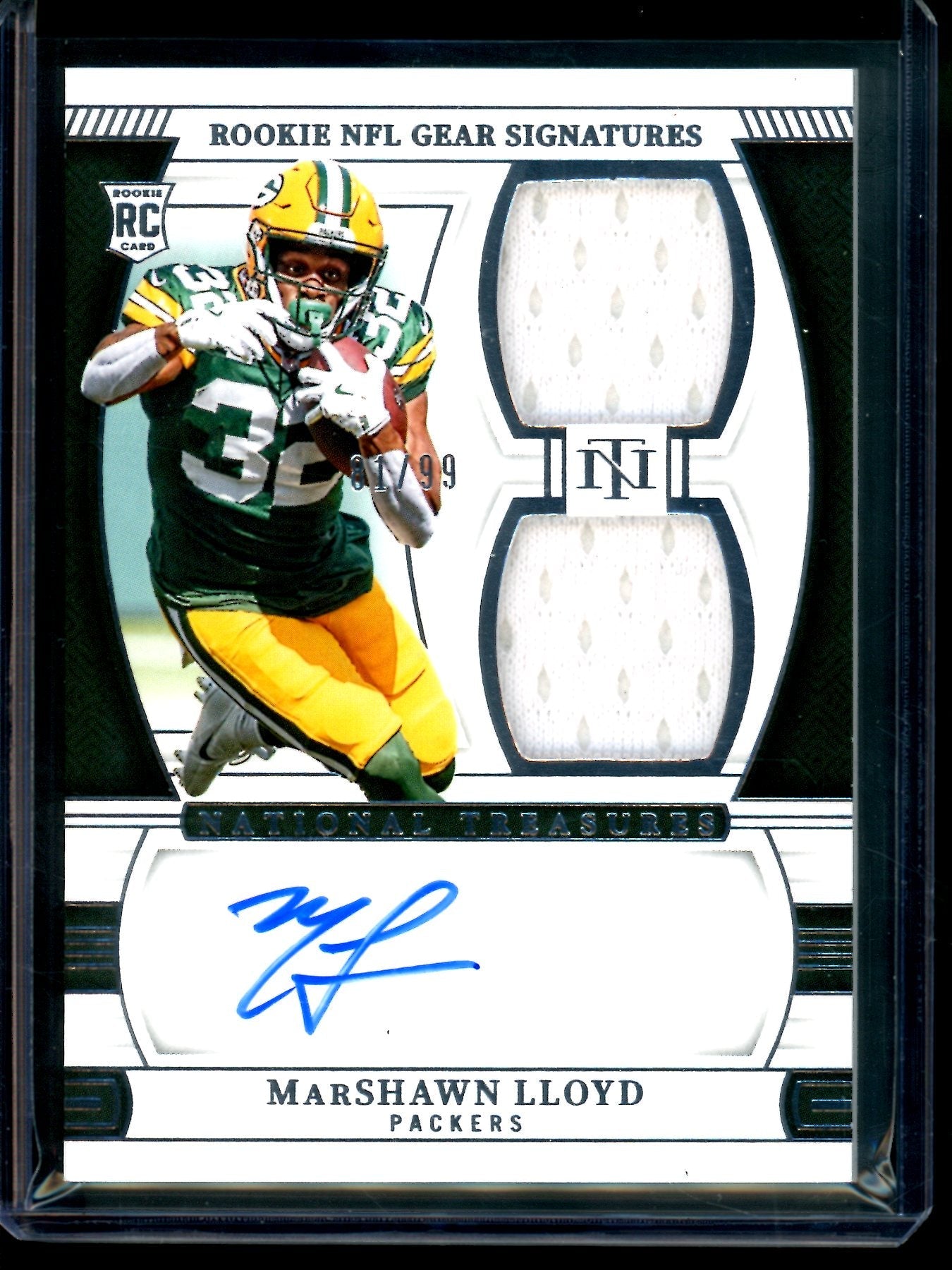 2024 Panini National Treasures MarShawn Lloyd Rookie Gear Signatures /99 Packers