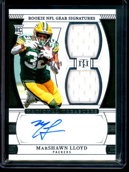 2024 Panini National Treasures MarShawn Lloyd Rookie Gear Signatures /99 Packers