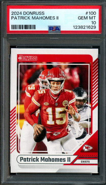2024 Panini Donruss Patrick Mahomes II #100 PSA 10 Chiefs