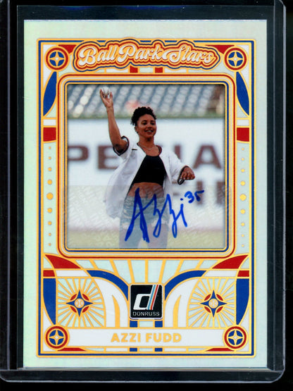 2026 Panini Donruss Azzi Fudd Ball Park Stars Autograph Foil
