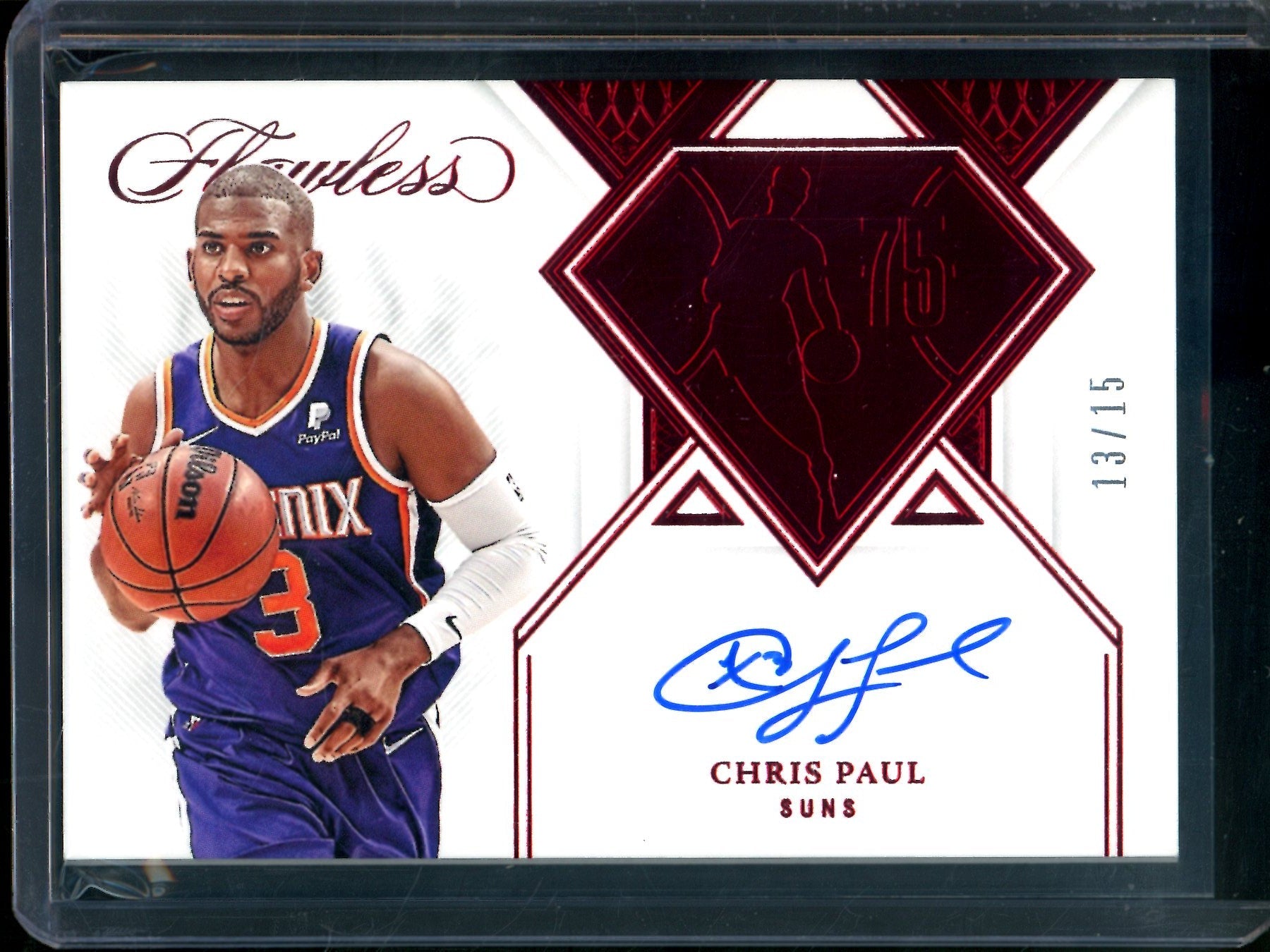 2022 Panini Flawless Chris Paul Ruby Autograph /15 Suns