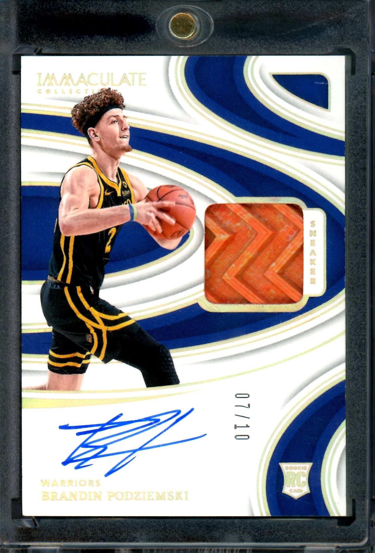 2023 Panini Immaculate Brandin Podziemski Sneaker Rookie Autograph Gold /10 Warriors