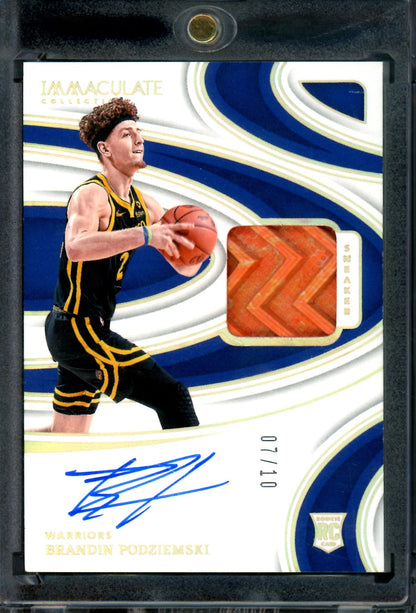 2023 Panini Immaculate Brandin Podziemski Sneaker Rookie Autograph Gold /10 Warriors