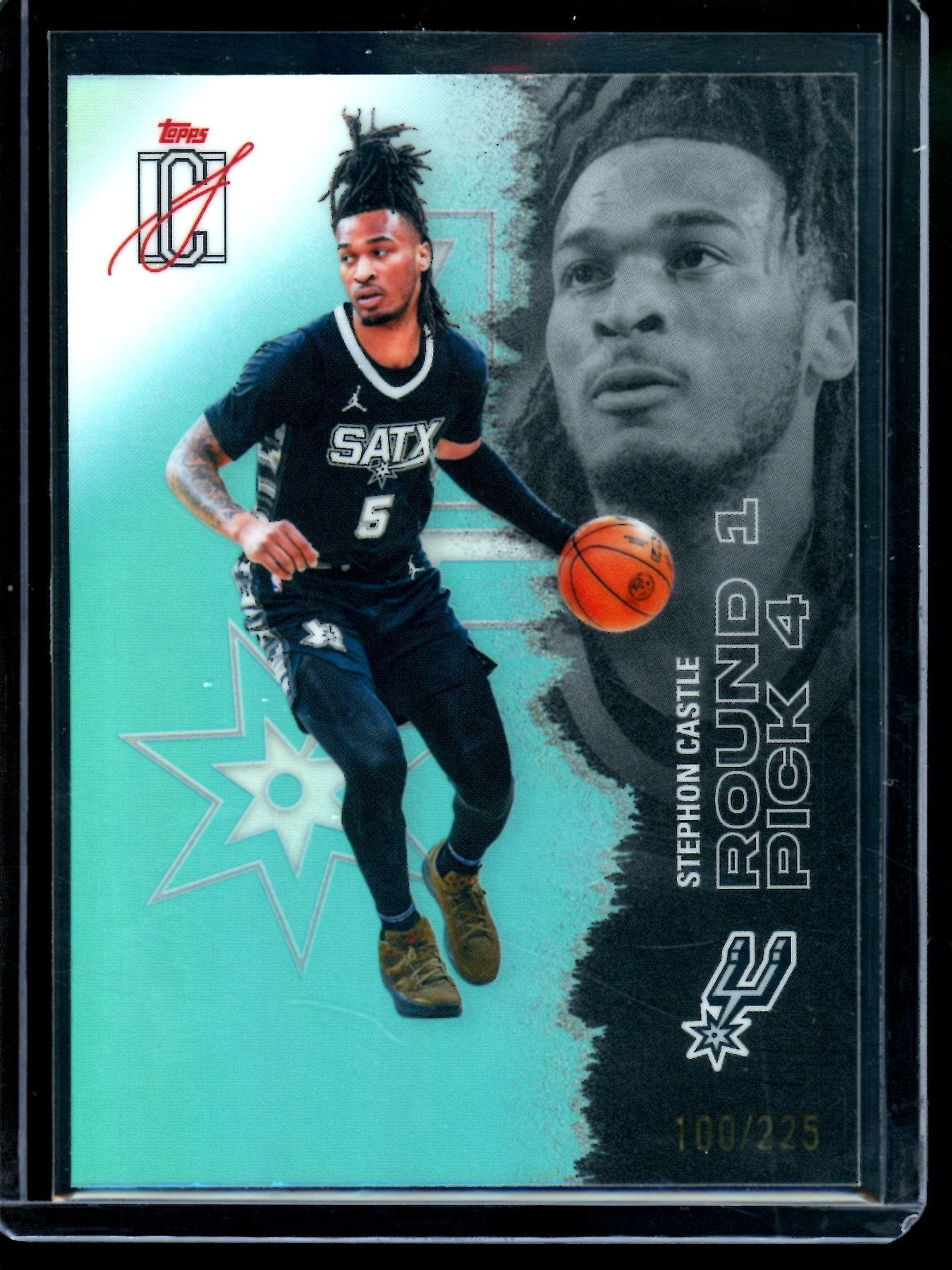 2026 Topps Signature Class Stephon Castle Aqua Refractor /225 Spurs