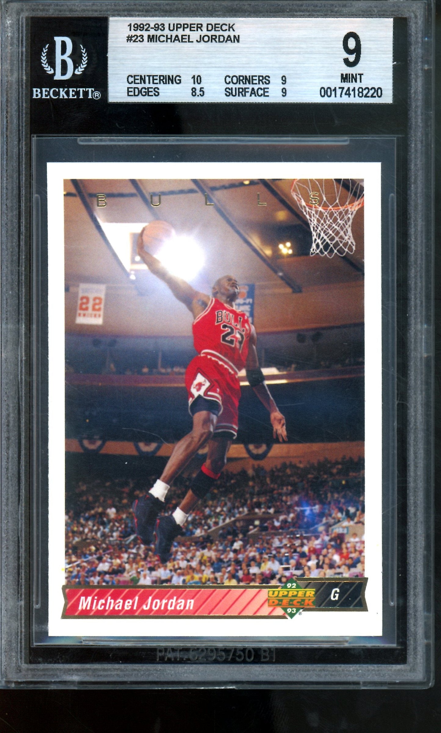 1992 Upper Deck Michael Jordan #23 BGS 9 Bulls