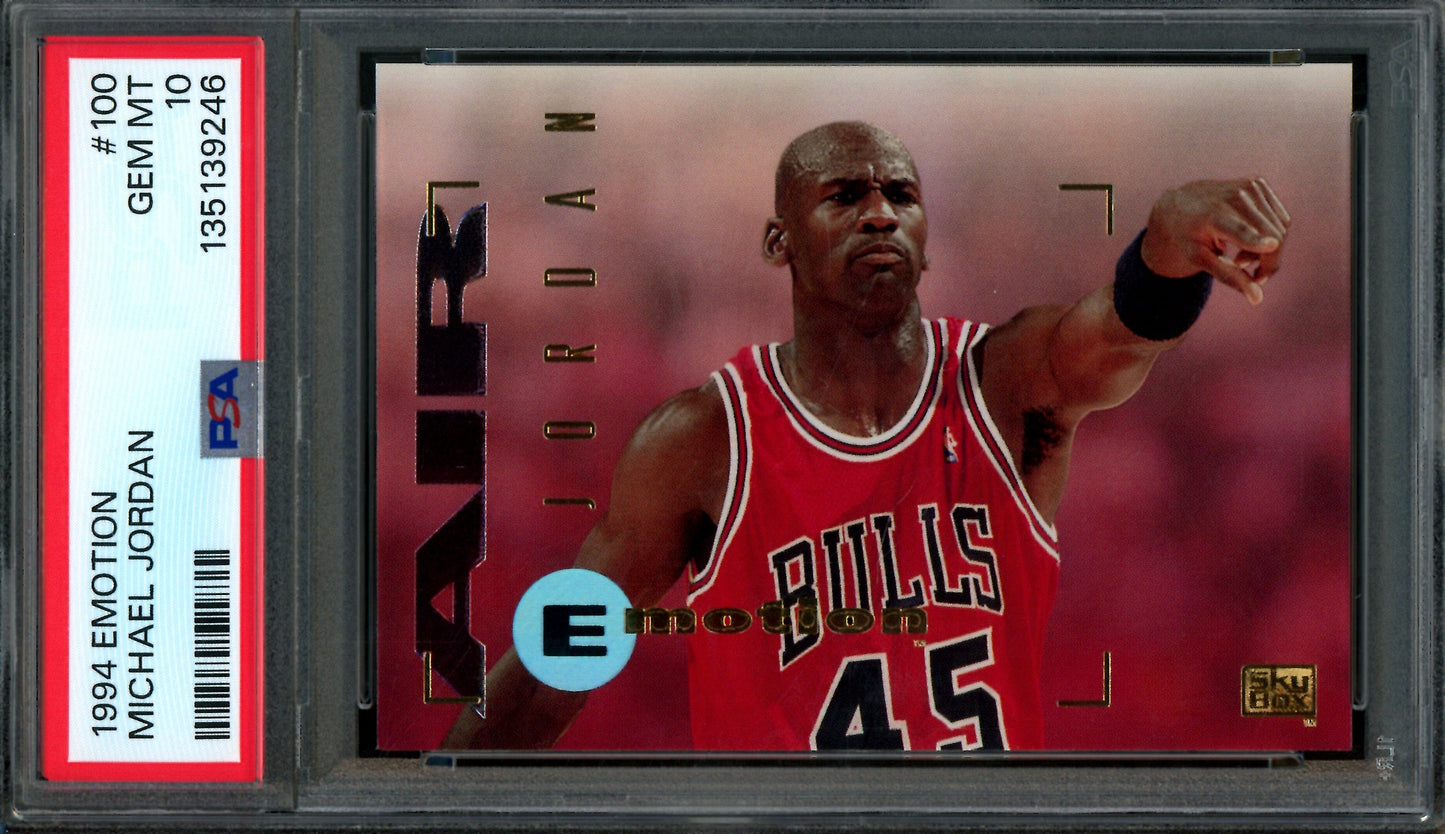 1994 Skybox Emotion Michael Jordan #100 PSA 10 Bulls