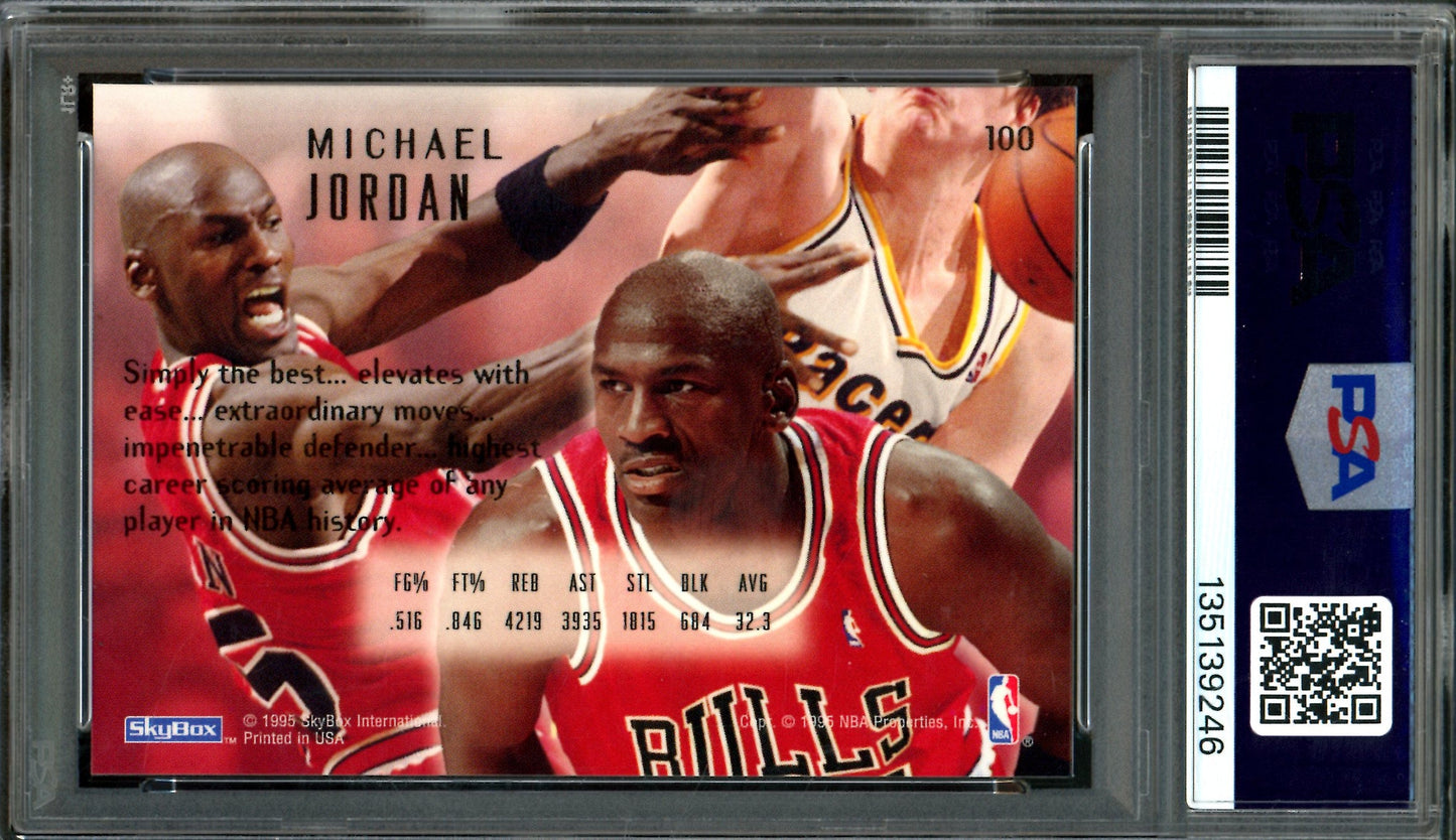 1994 Skybox Emotion Michael Jordan #100 PSA 10 Bulls