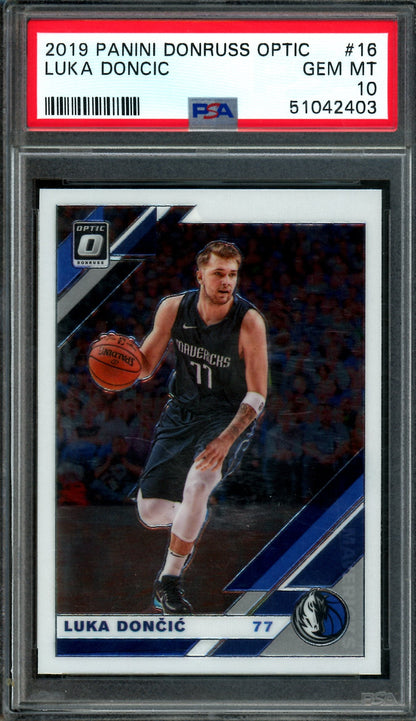 2019 Panini Optic Luka Doncic #16 PSA 10 Mavericks