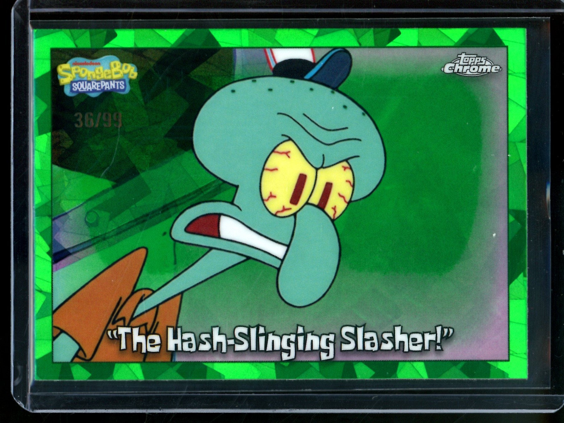2025 Topps Sapphire Chrome The Hash Slinging Slasher Green /99
