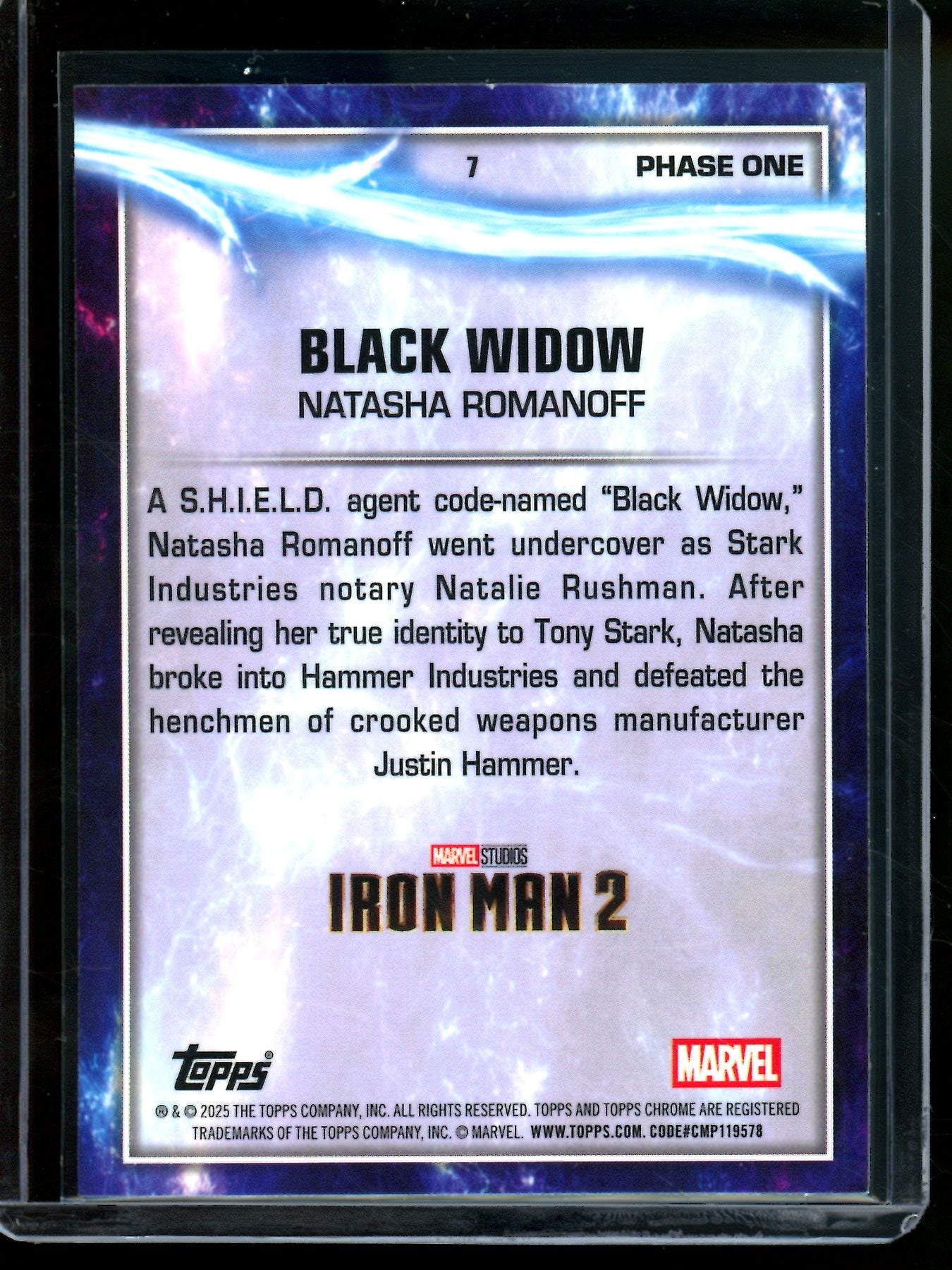 2025 Topps Chrome Black Widow Marvel Refractor /80