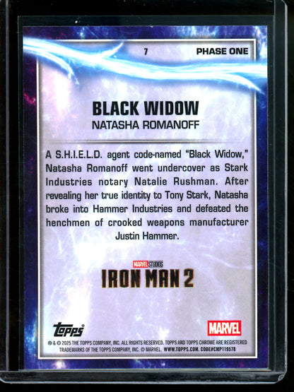 2025 Topps Chrome Black Widow Marvel Refractor /80