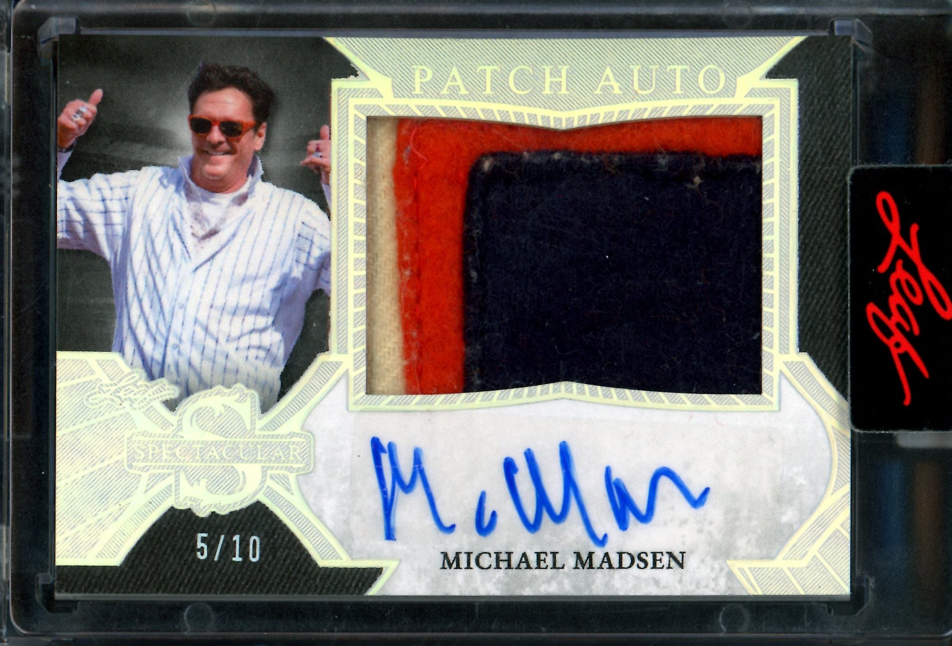 2025 Leaf Spectacular Michael Madsen Patch Autograph /10 Encased