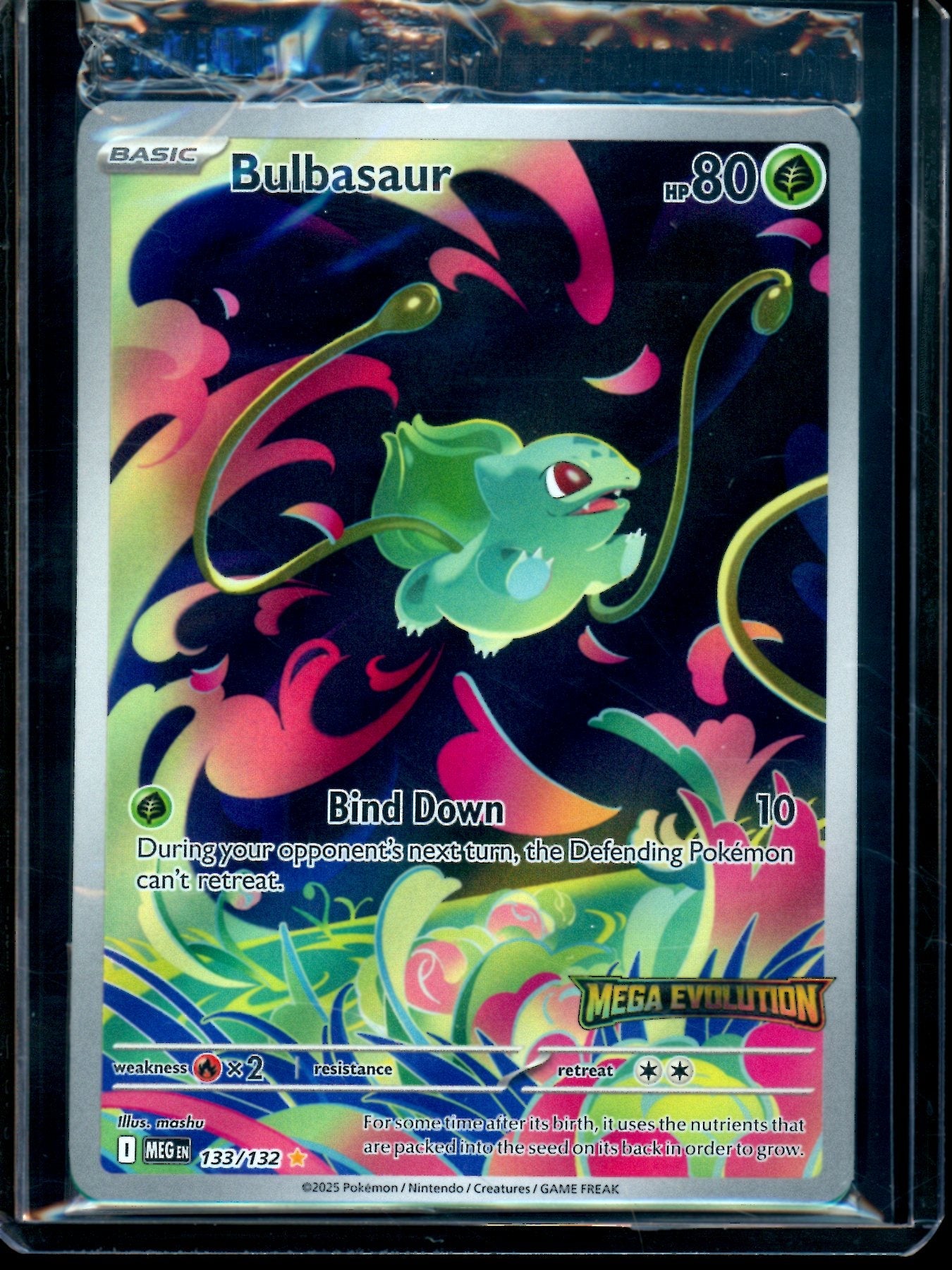 2025 Pokemon Mega Evolution Bulbasaur Stamp Promo 133/132