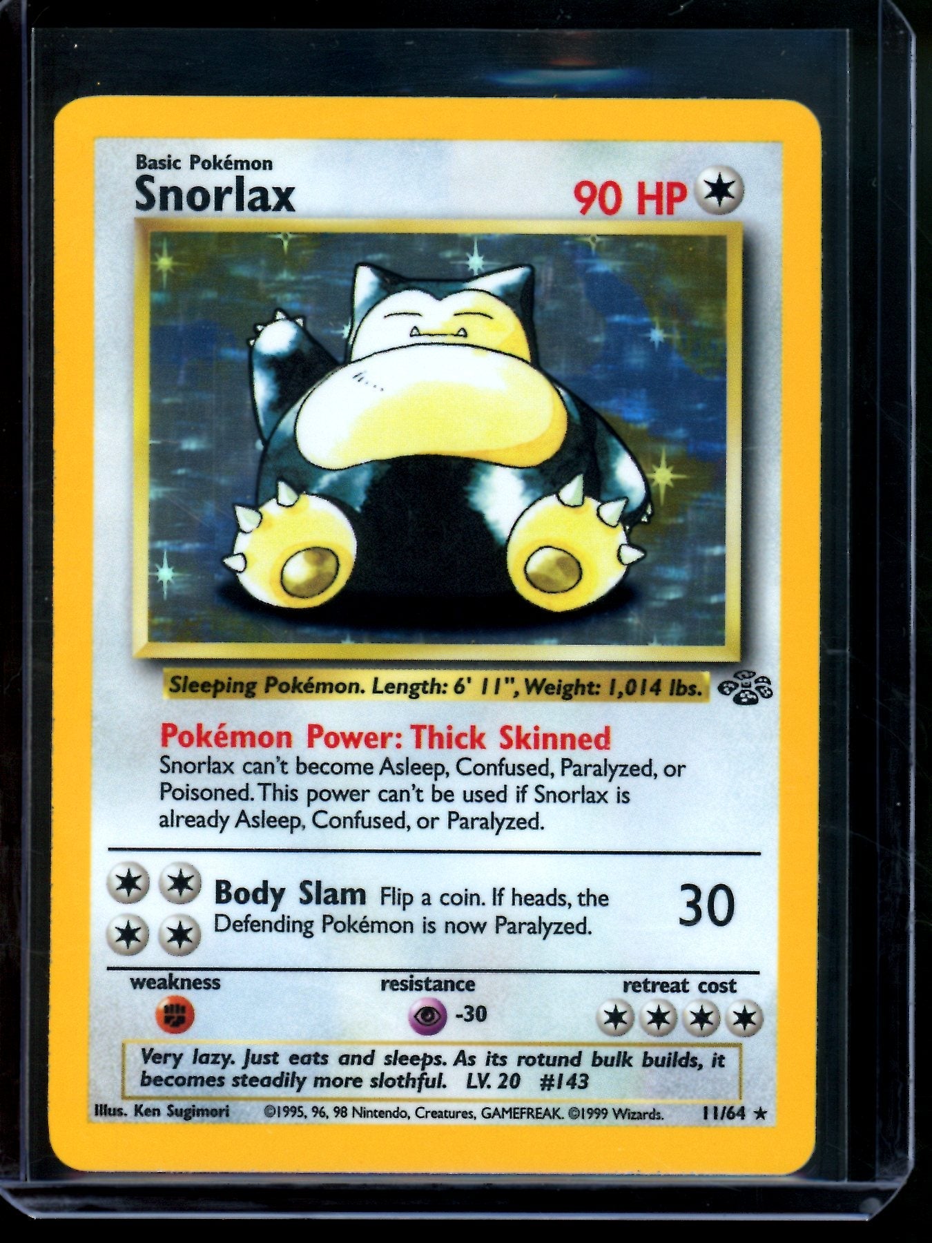 1999 Pokemon Jungle Snorlax Holo Jungle 11/64 (A)