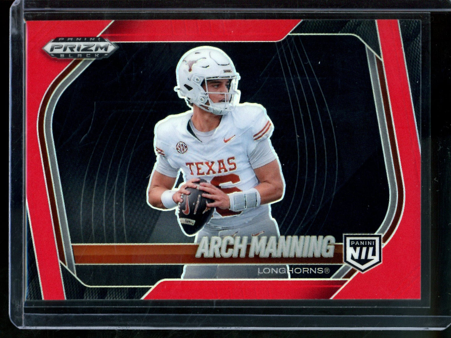 2025 Panini Prizm Black Arch Manning Red /299 Longhorns