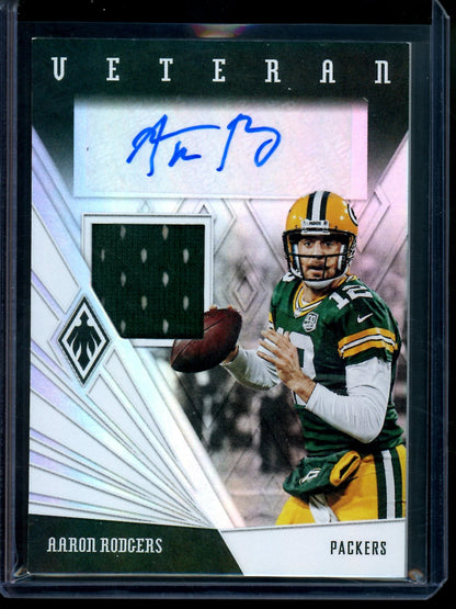 2019 Panini Phoenix Aaron Rodgers Veteran Patch Autograph /50 Packers