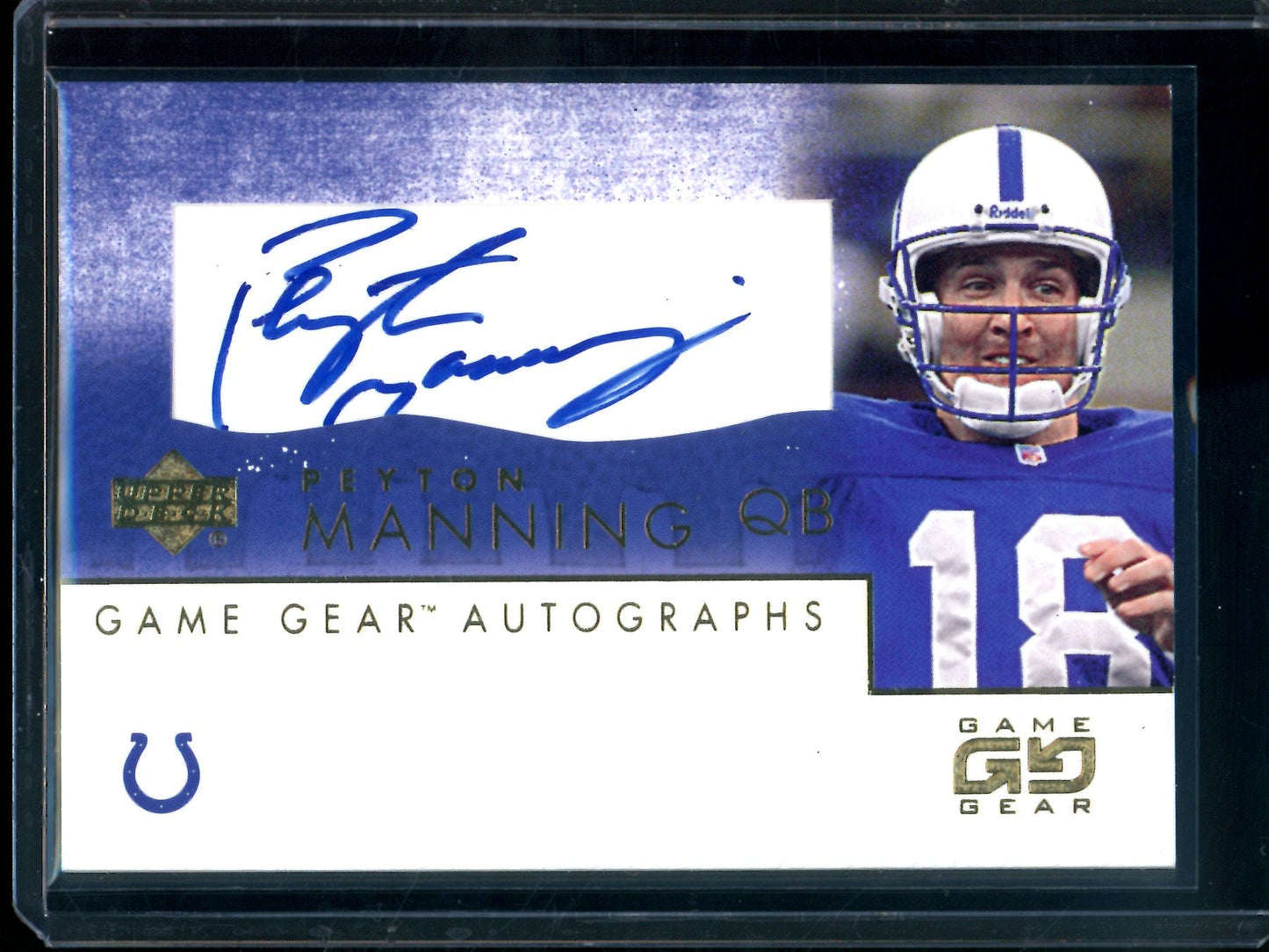 2001 Upper Deck Game Gear Peyton Manning Autograph Colts