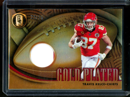 2022 Panini Gold Standard Travis Kelce Gold Plated Jersey Relic /25 Chiefs