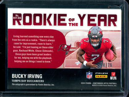 2025 Panini Contenders Optic Bucky Irving Rookie Autograph /75 Buccaneers