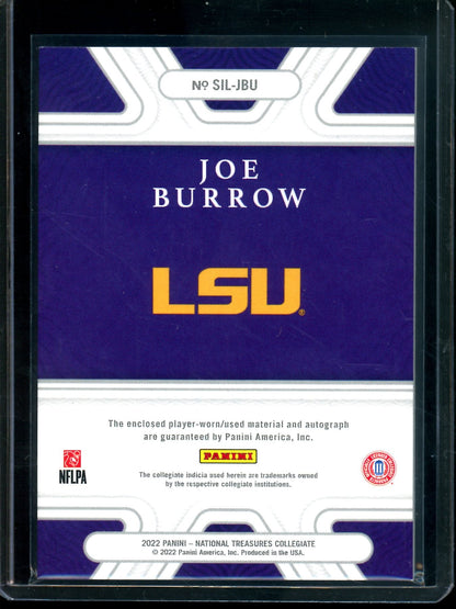 2022 Panini National Treasures Collegiate Joe Burrow Silhouettes Signatures /25 LSU