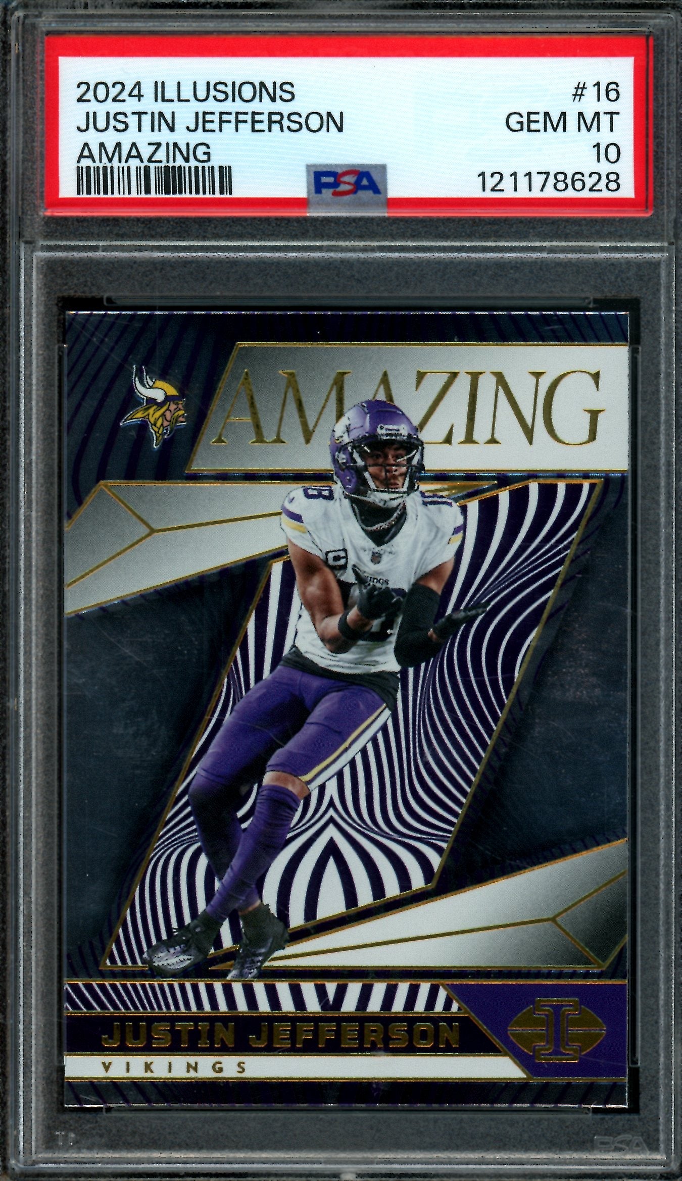 2024 Panini Illusions Justin Jefferson Amazing PSA 10 Vikings