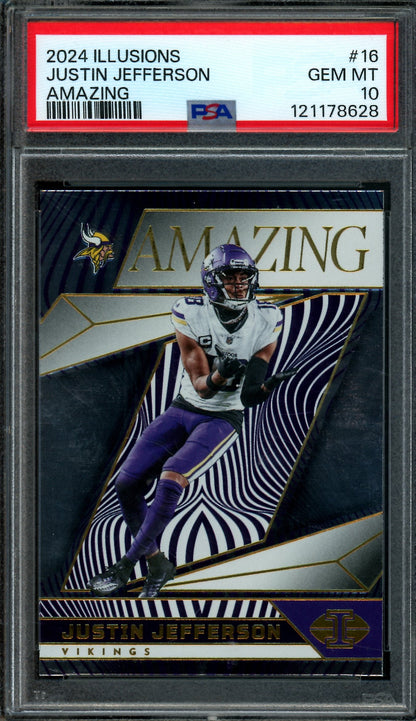 2024 Panini Illusions Justin Jefferson Amazing PSA 10 Vikings