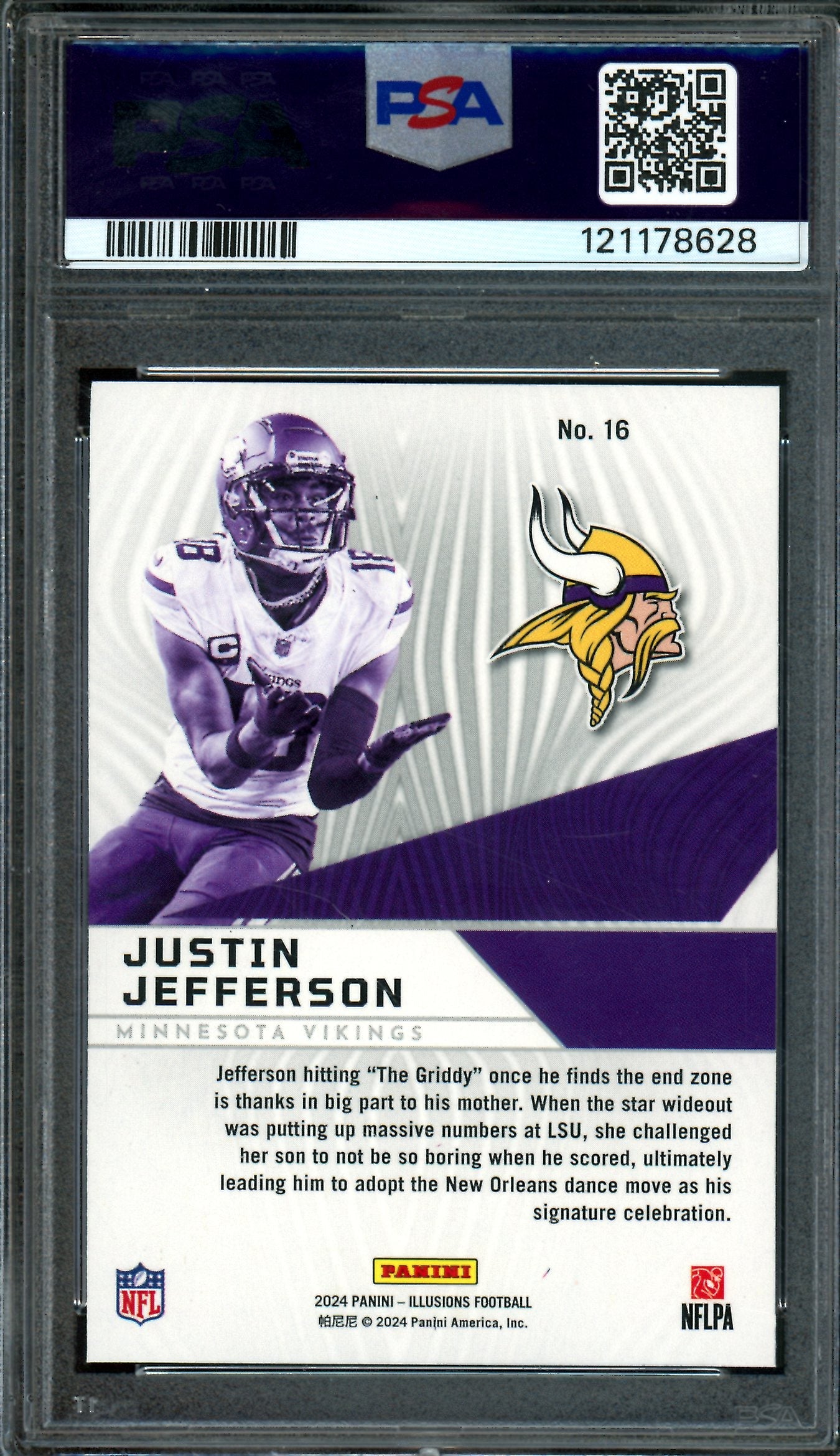 2024 Panini Illusions Justin Jefferson Amazing PSA 10 Vikings
