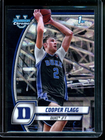 2025 Bowman Chrome U Cooper Flagg 1st Black Wave Duke