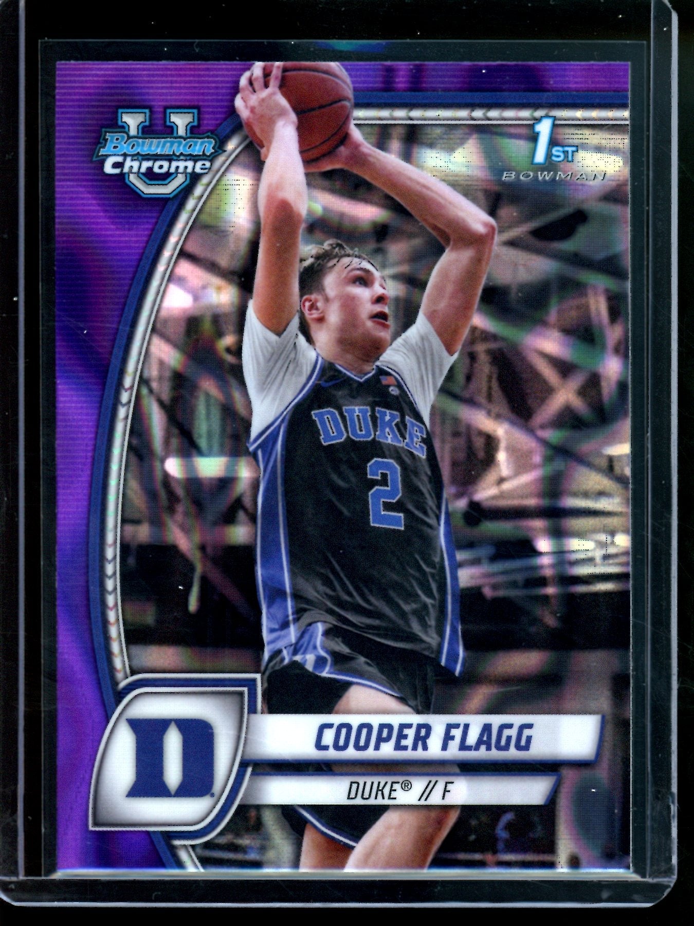 2025 Bowman Chrome U Cooper Flagg 1st Purple Lava Duke